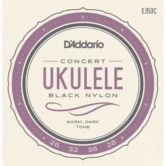 Daddario EJ53C Ukulele Takım Tel Concert Black Nylon