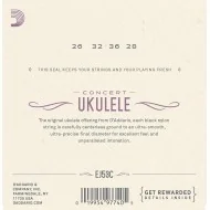Daddario EJ53C Ukulele Takım Tel Concert Black Nylon