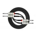 kirlin cable ap-405pr-06/bk - 6 feet - dual 1/4-inch to dual 1/4-inch patch cable