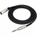 Kirlin MP-483PR-6M-BK 6 Metre XLR-TRS Stereo Kablo (SESKARTINDAN HOPARLÖRE BALANS KABLO)